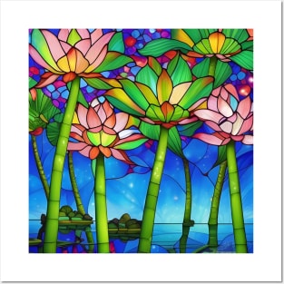 Stained Glass Waterlily Posters and Art